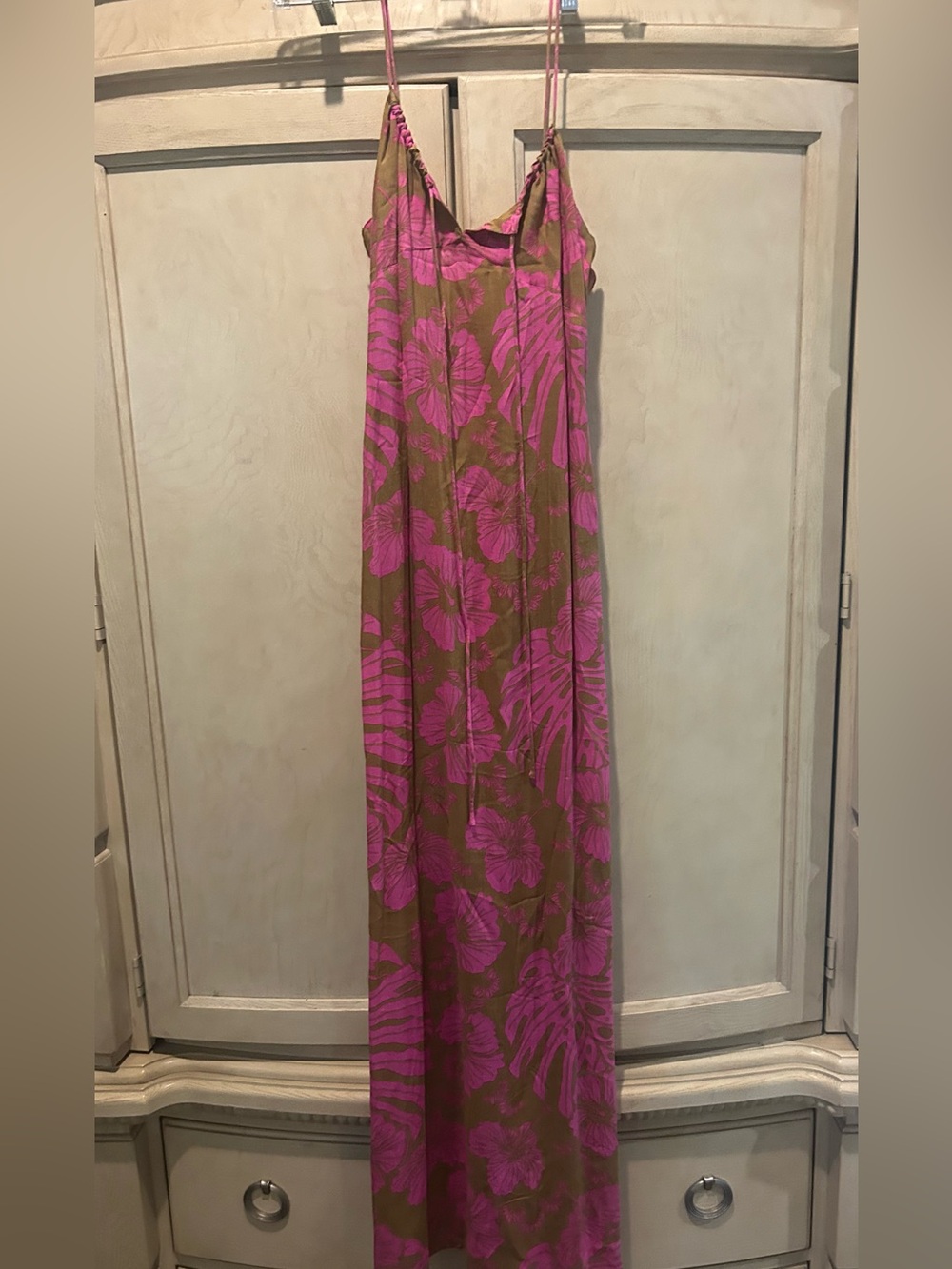 Benoa Kahea Pink Floral Slip Maxi Dress. - Picture 4 of 8